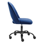 Quinn Office Chair // Blue Velvet with Black Base