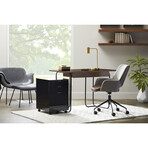 Gilbert 3 Drawer File Cabinet in Black