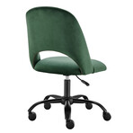 Quinn Office Chair // Green Velvet with Black Base