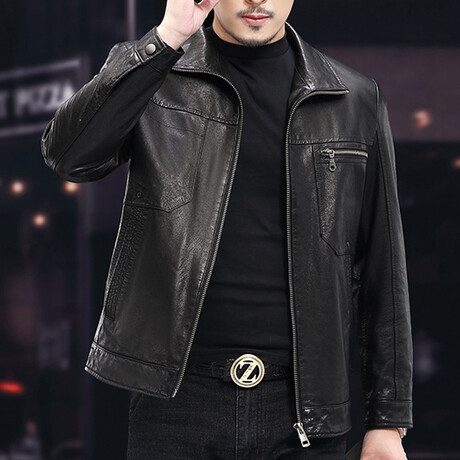 Leather Jacket // Black // Style 2 (XS)