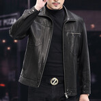 Leather Jacket // Black // Style 2 (L)