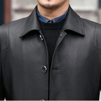 Leather Coat // Black (L)