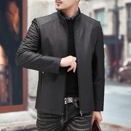 Racer Leather Jacket // Black // Style 3 (XS)