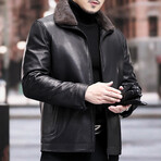 Flight Leather Jacket // Black (L)