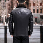 Flight Leather Jacket // Black (XS)