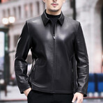 Leather Jacket // Black (L)