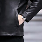 Flight Leather Jacket // Black (4XL)