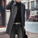 Leather Coat // Black (L)