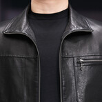 Leather Jacket // Black // Style 2 (4XL)