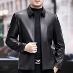 Leather Jacket // Black (L)