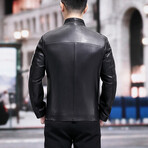 Racer Leather Jacket // Black (XS)