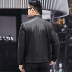 Racer Leather Jacket // Black // Style 2 (L)