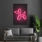 Balloon Dog Print on Acrylic Glass by Octavian Mielu (16"H x 24"W x 0.25"D)