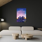 Sunset Time In LA Print on Acrylic Glass by Donnie Art (16"H x 24"W x 0.25"D)