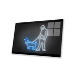 Haring Dog Print on Acrylic Glass by Octavian Mielu (24"H x 16"W x 0.25"D)