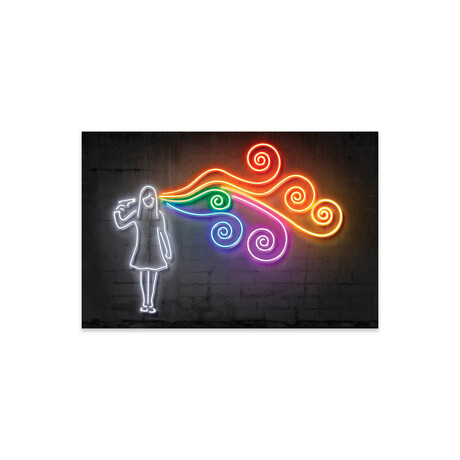 The Dark Side Of The Mind Print on Acrylic Glass by Octavian Mielu (24"H x 16"W x 0.25"D)