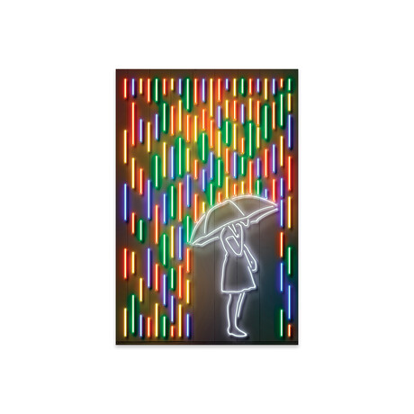 Rain Print on Acrylic Glass by Octavian Mielu (16"H x 24"W x 0.25"D)