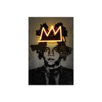 Basquiat Print on Acrylic Glass by Octavian Mielu (16"H x 24"W x 0.25"D)