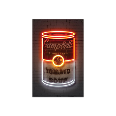 Soup can Print on Acrylic Glass by Octavian Mielu (16"H x 24"W x 0.25"D)