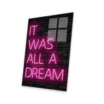 Pink All Dream Print on Acrylic Glass by Ink & Drop (16"H x 24"W x 0.25"D)