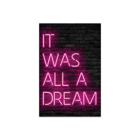 Pink All Dream Print on Acrylic Glass by Ink & Drop (16"H x 24"W x 0.25"D)