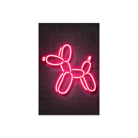 Balloon Dog Print on Acrylic Glass by Octavian Mielu (16"H x 24"W x 0.25"D)