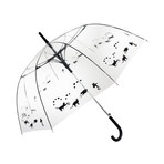 Black Cats Straight Transparent Umbrella