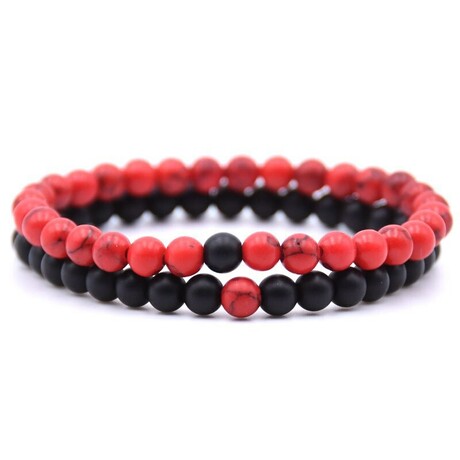 Set of 2 Bracelets // Red