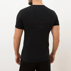 V-Neck Short Sleeve T-Shirt // Black (S)