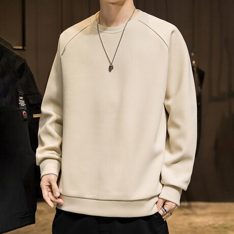 Solid Sweatshirt // Beige (XS)