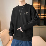Arm Logo Print Sweatshirt // Black (XL)