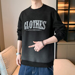 Degraded Logo Print Sweatshirt // Black (L)