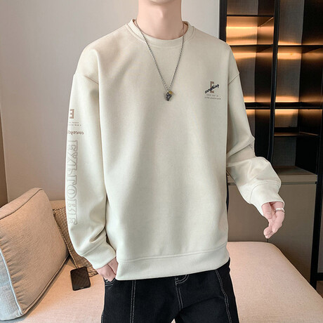 Arm Logo Print Sweatshirt // Apricot (XS)