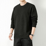 Printed Geometric Patterns Sweatshirt // Black (L)