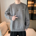 Arm Logo Print Sweatshirt // Dark Gray (XL)