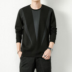 Printed Patterns Sweatshirt // Black (L)