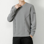 Printed Dynamic Patterns Sweatshirt // Light Gray (2XL)