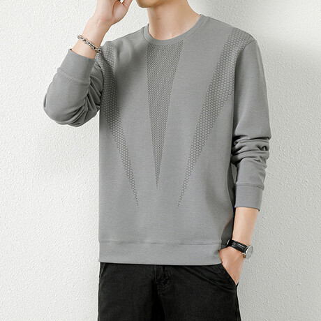 Printed Patterns Sweatshirt // Light Gray (XS)