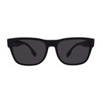 Mens Burberry BE4309 346487 Square Sunglasses // Matte Black + Grey