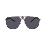 Mens VersaceVE2238 100181 Aviator Sunglasses // Gunmetal + Polar Dark Grey