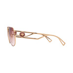 Mens Versace VE2225 10020P Pilot Sunglasses // Gold + Orange Brown Gradient