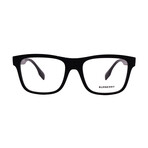 Mens Burberry BE2353 3001 Square Optical Glasses //  Black + Clear demo lenses