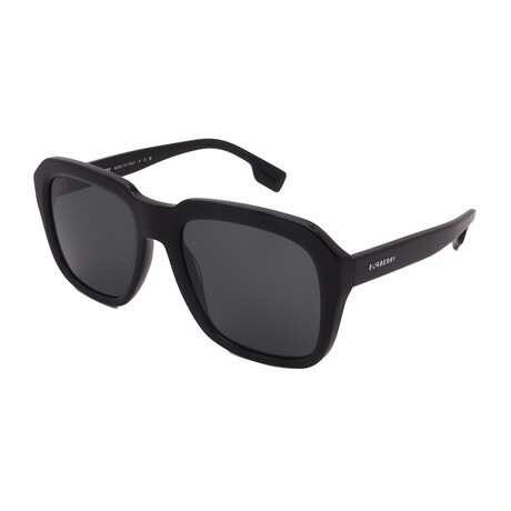 Mens Burberry BE4350 38887 Aviator Sunglasses // Black + Grey