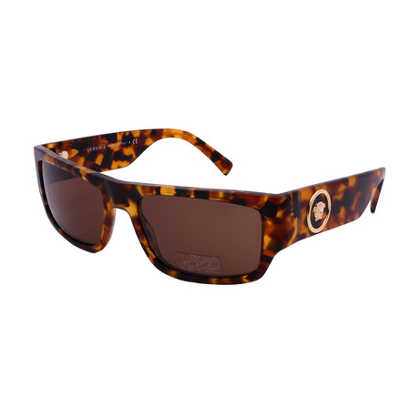 Mens Versace VE4415U 511963 Square Sunglasses // Havana + Dark Bronze