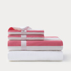 Awning Stripe Sheet Set // Pink (King)