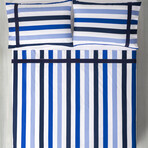 Awning Stripe Sheet Set // Blue (King)