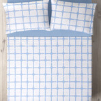 Geo Printed Sheet Set // Blue (King)