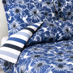 Awning Stripe Duvet Cover // Blue (King)