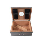 The Colton High Gloss Ebony Cigar Humidor // Brown