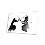 Kendo Fight Print on Acrylic by Péchane (24"H x 16"W x 0.25"D)